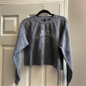 Excellent Condition! Grayish Blue Penn State Women's Crop Sweatshirt SzM